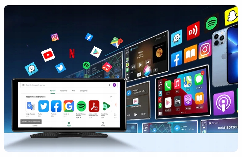 EKRAN RADIO APPLE CARPLAY ANDROID AUTO NAWIGACJA ANDROID 13 Rodzaj akcesoryjny