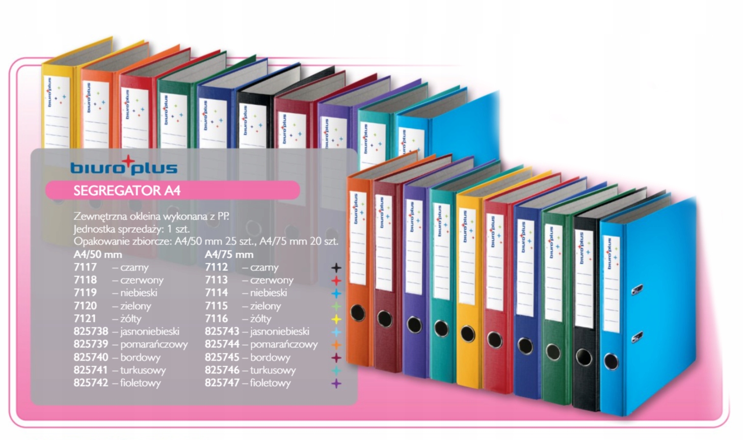 Segregator Biuro Plus 50 mm niebieski Grubość 50 mm