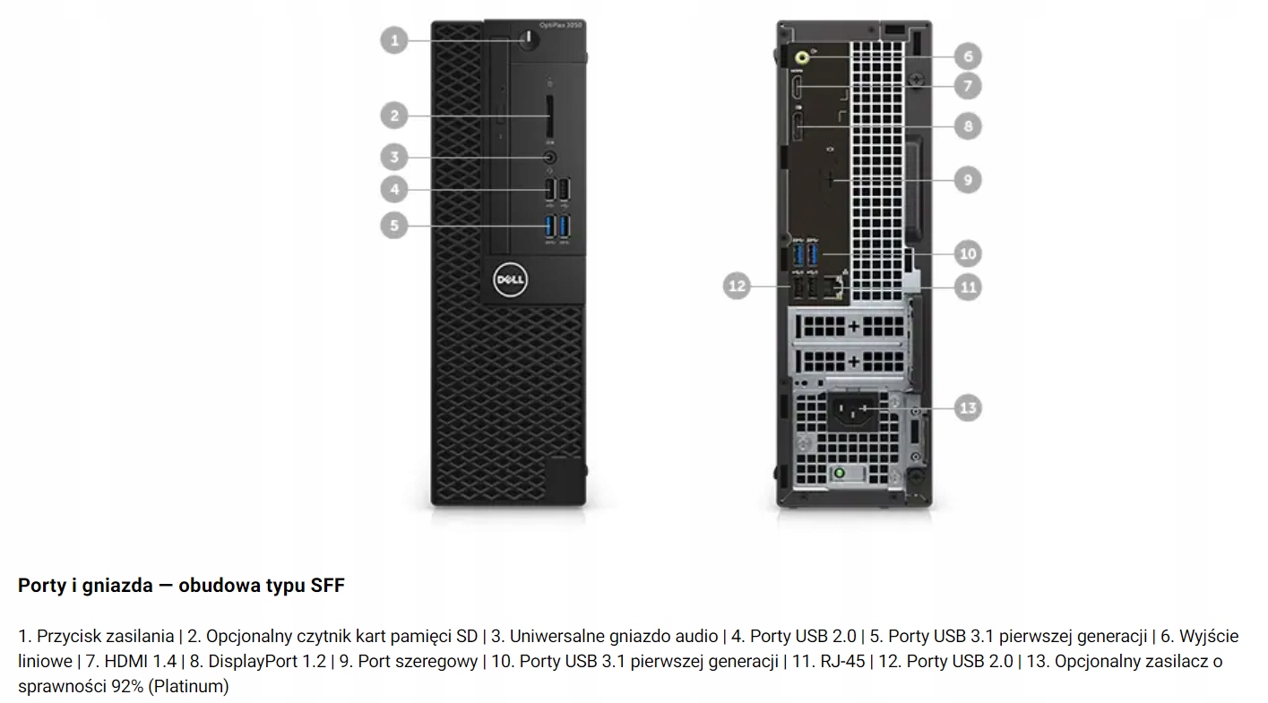 Dell Optiplex 3050 i5-7500 16GB 128GB SSD - Sklep, Opinie, Cena w