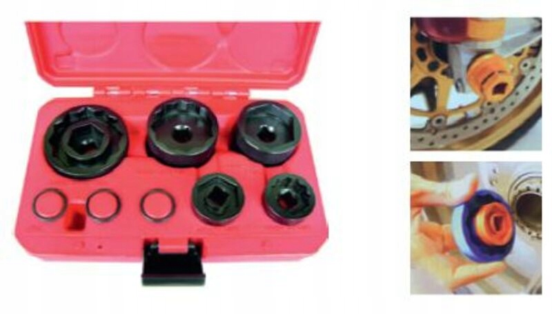 Súprava 5 špecifických nástrčných hlavíc Jmp pre matice náprav kolies 7226160