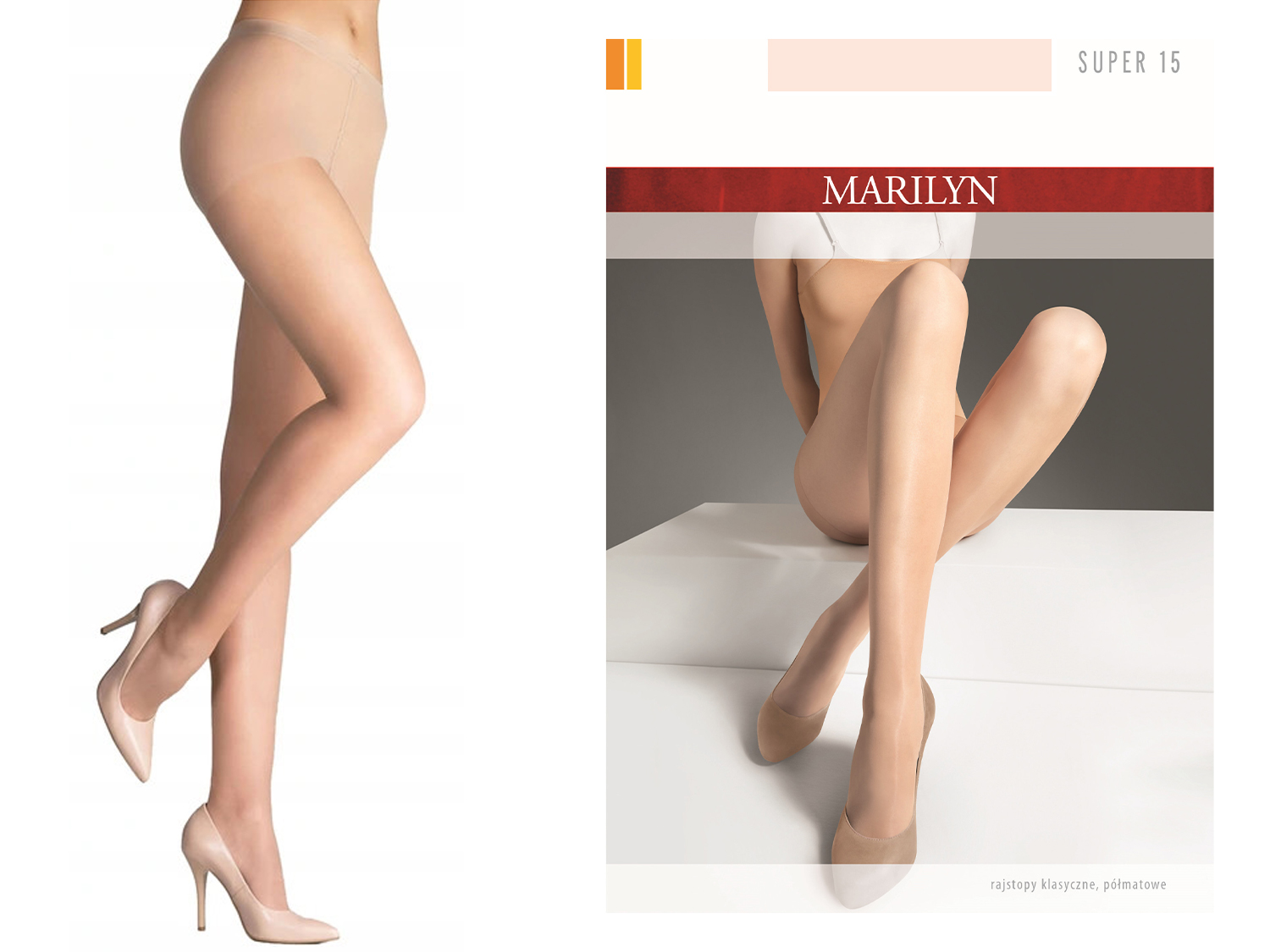 

Półmatowe Rajstopy 15 Marilyn Natural 2-S