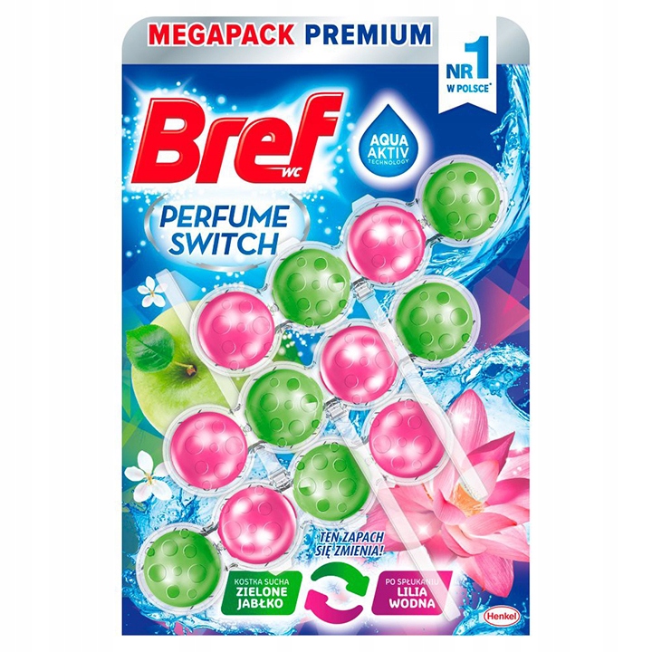 

Bref Perfume Switch Zawieszka Do Wc 3x50 Jabłkowy