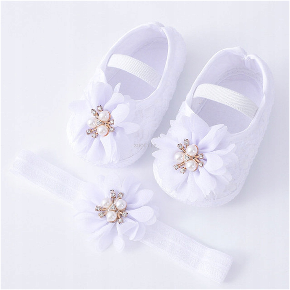 BUTY BUCIKI 10, 5 cm R. 17 OPASKA białe chrzest Rozmiar (new) 17