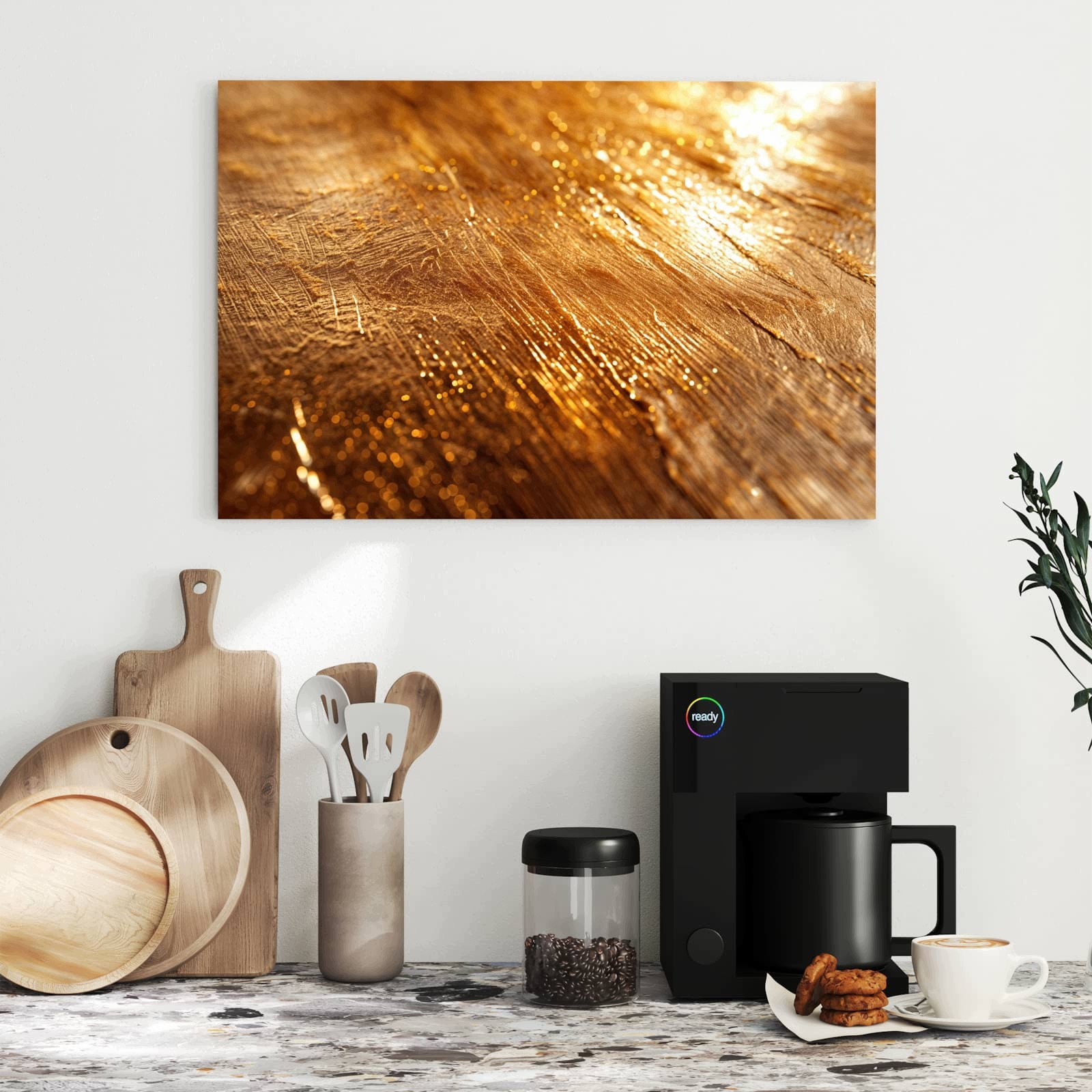 Magnetická tabule Zlaté Textura 60 × 40 cm