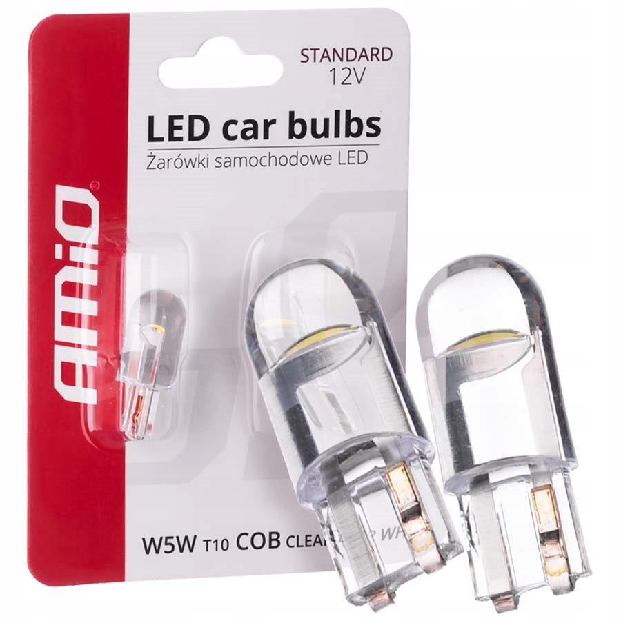 

Diody Led Amio W5W T10 12xSMD 2835 12V Silikon