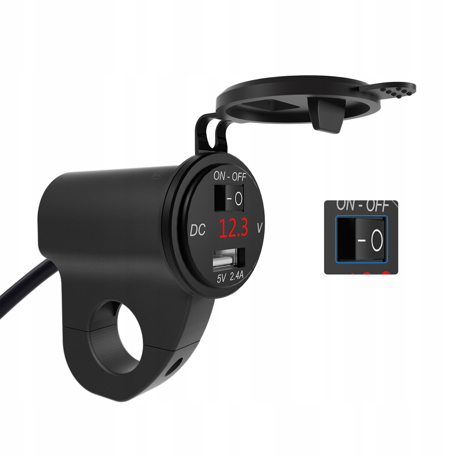 LADOWARKA MOTOCYKL 2 4A USB GNIAZDO WYLACZNIK Numer katalogowy producenta NQ ZH 975B1