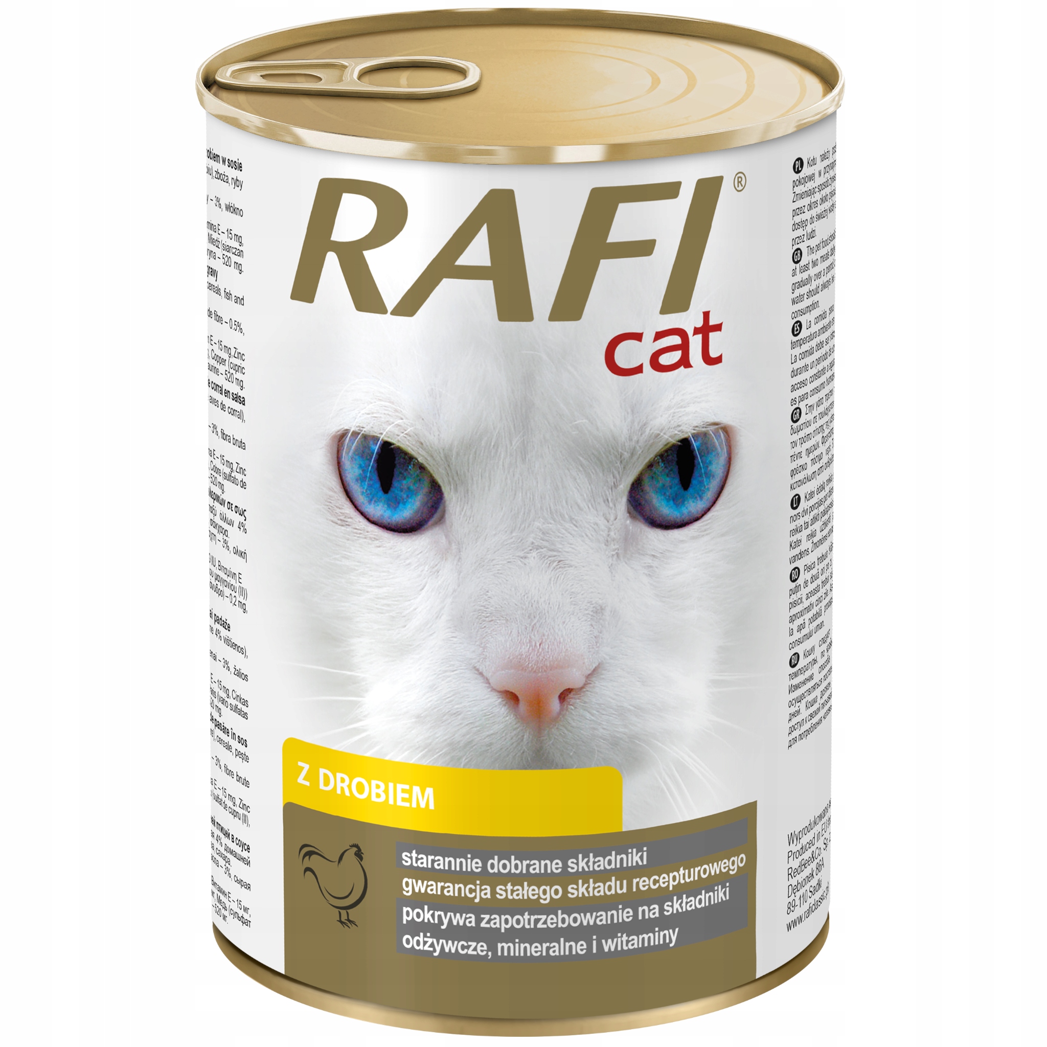 Levně Rafi Krmivo pro kočky v konzervě – drůbež