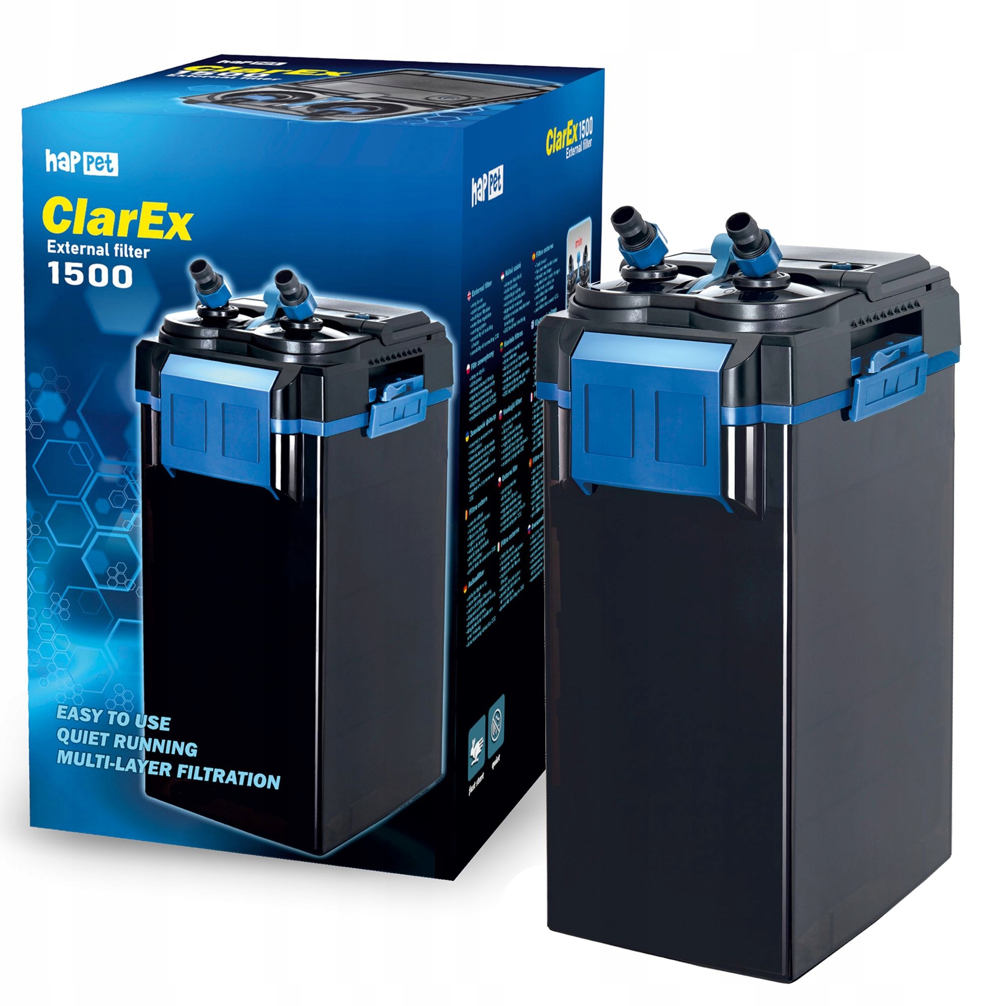 Vnější akvarijní filtr ClarEx 1500L/H pro akvárium 400-600L Tichý