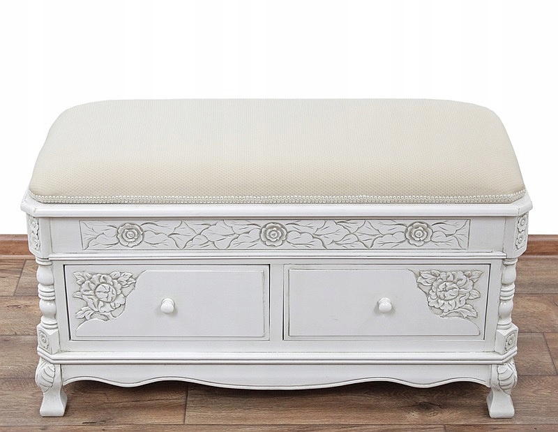 NOWA RZEŹBIONA STYLOWA KLASYCZNA PUFA SKRZYNIA Marka Polomeble