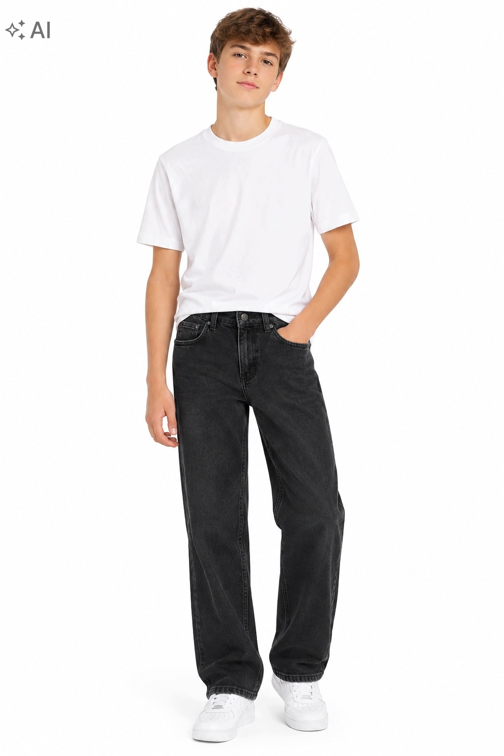 Spodnie jeansowe chłopięce Czarne Wide leg Mayoral 7515-44 Rozm. 140