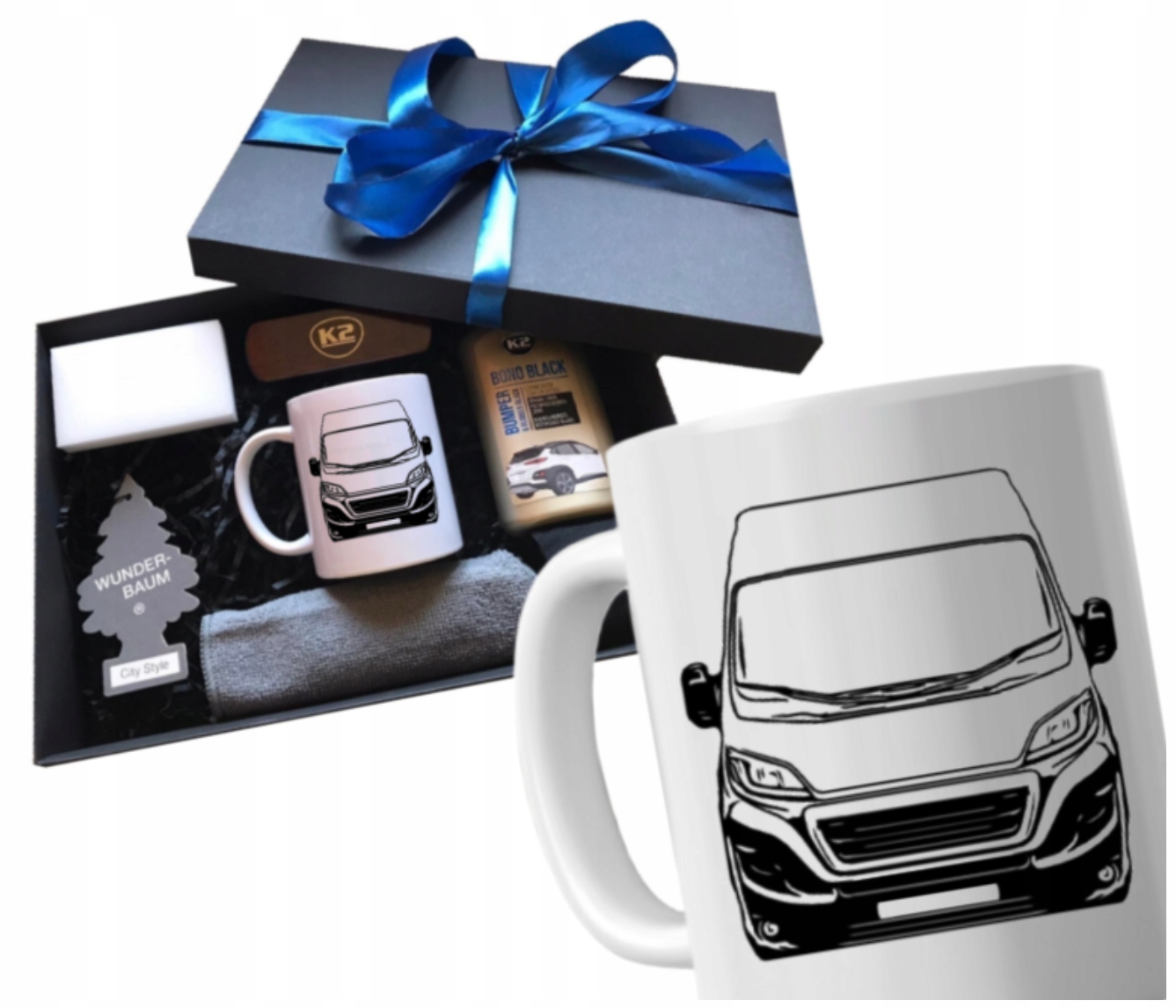 Sada dárek hrnek řidiče Bus Autopřepravník Kurýr Doručovatel Zasílatel Busiarz