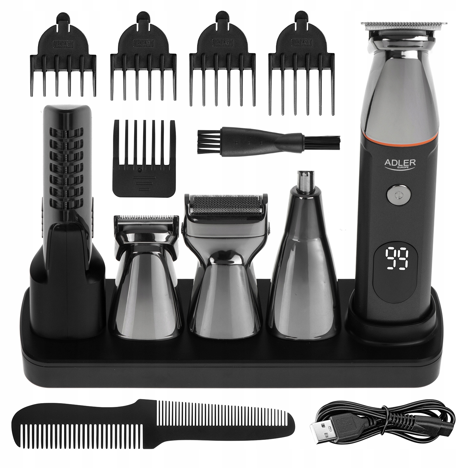 Zastřihovač Vousů Nosa Zastřihovač Holení Set 5v1 LCD