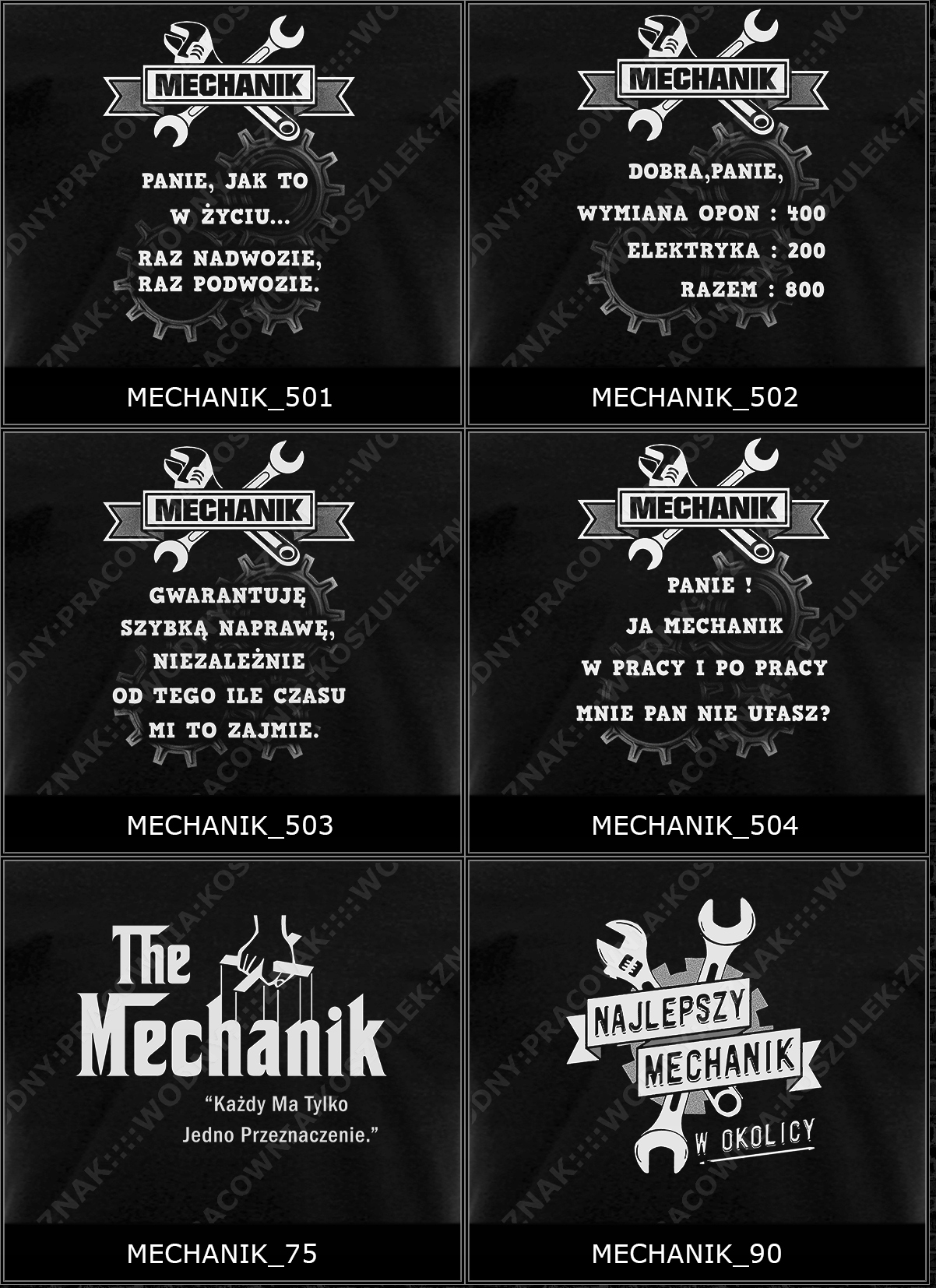 koszulka mechanik części zamienne samochodowe auto EAN (GTIN) 5053530299975