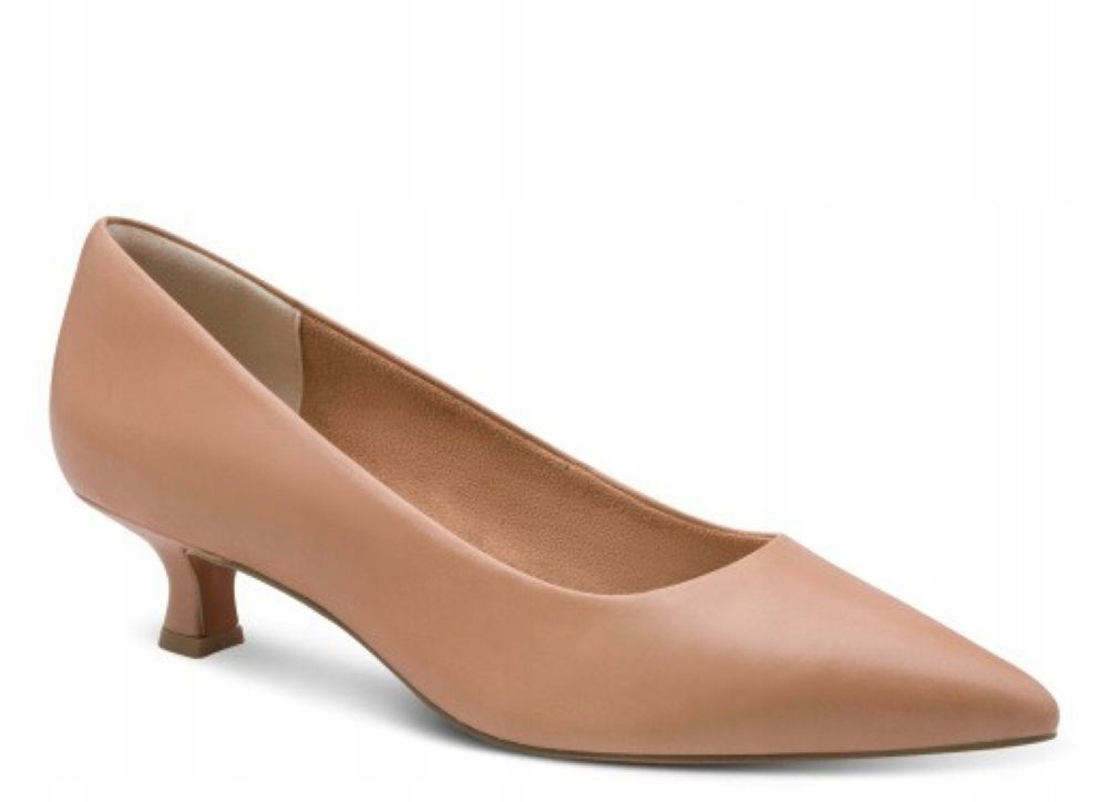 Béžové lodičky na nízkém podpatku Marco Tozzi 22331-44 r40