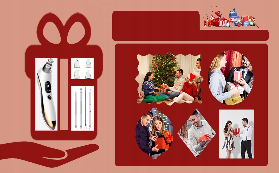 Odkurzacz DO USUWANIA WĄGRÓW PORÓW ZASKÓRNIKÓW NIEDOSKONAŁOŚCI Zasilanie akumulatorowe