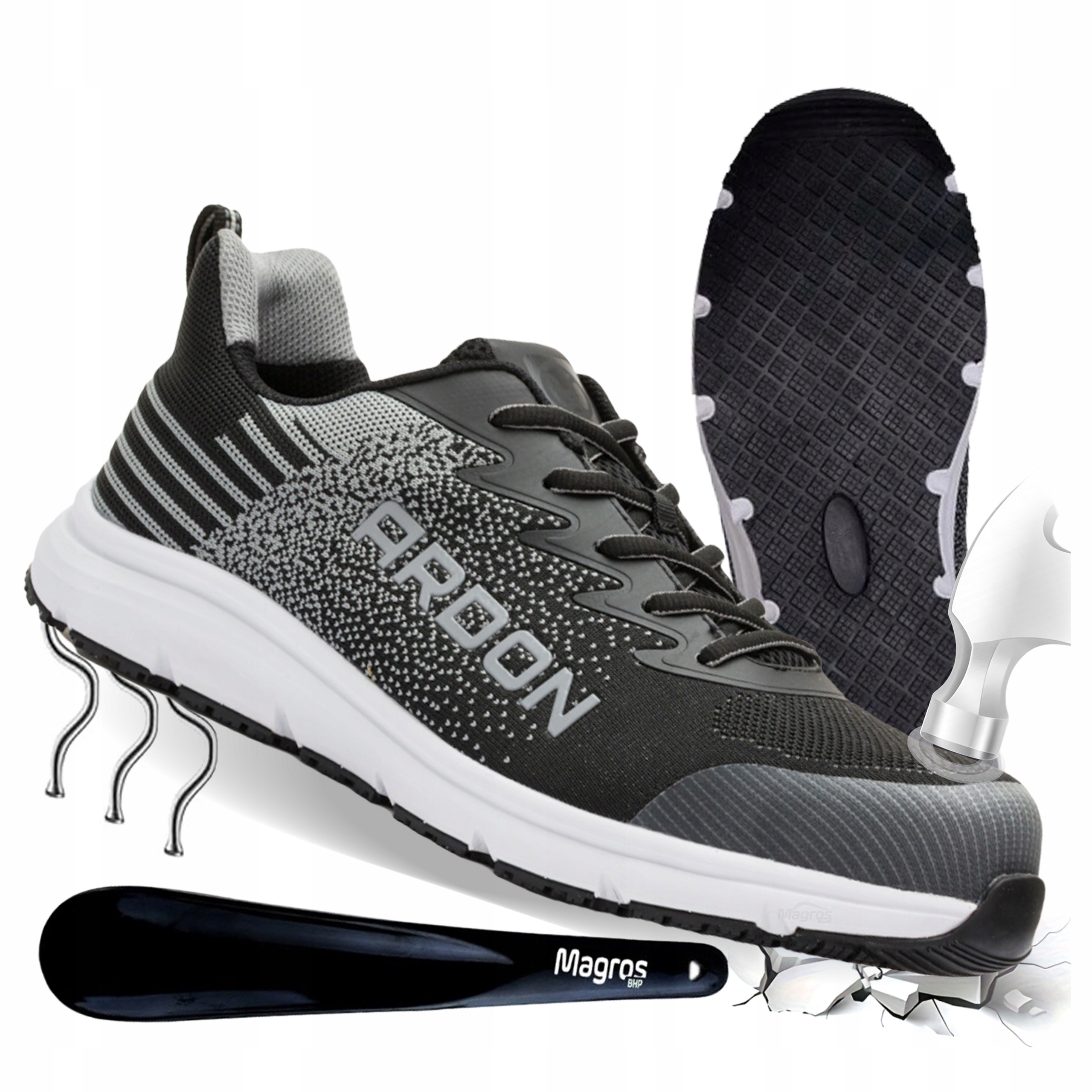 Półbuty Ochronne Robocze Adidasy Sportowe Ardon Asonex S1PS Esd 44