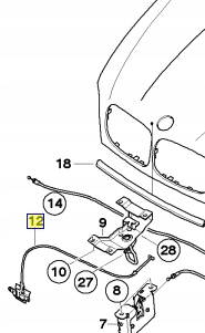 Linka ciegno maski BMW X5 E70 X6 E71