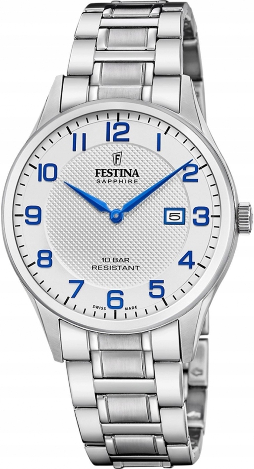 Pánské hodinky Festina 20067/1 ocelové klasické pro seniory