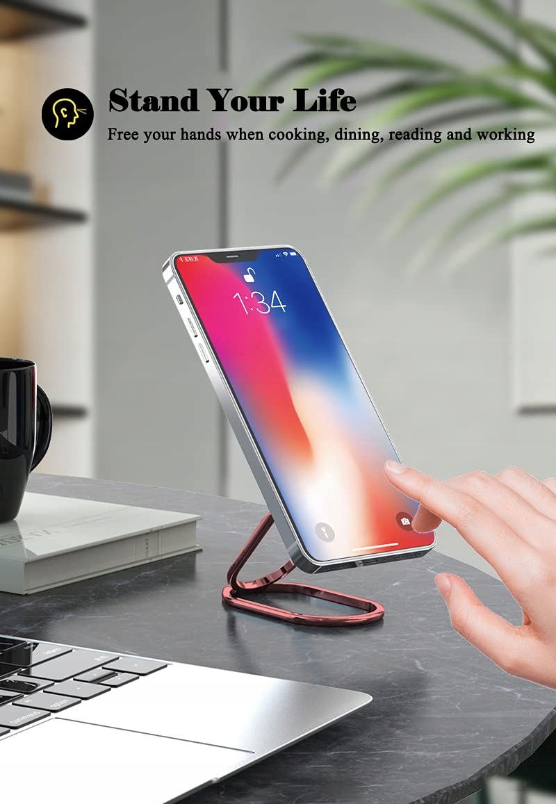 VAWCORNIC Uniwersalny Uchwyt Na Telefon 540° Obrotowy Różowy — miniatura 6