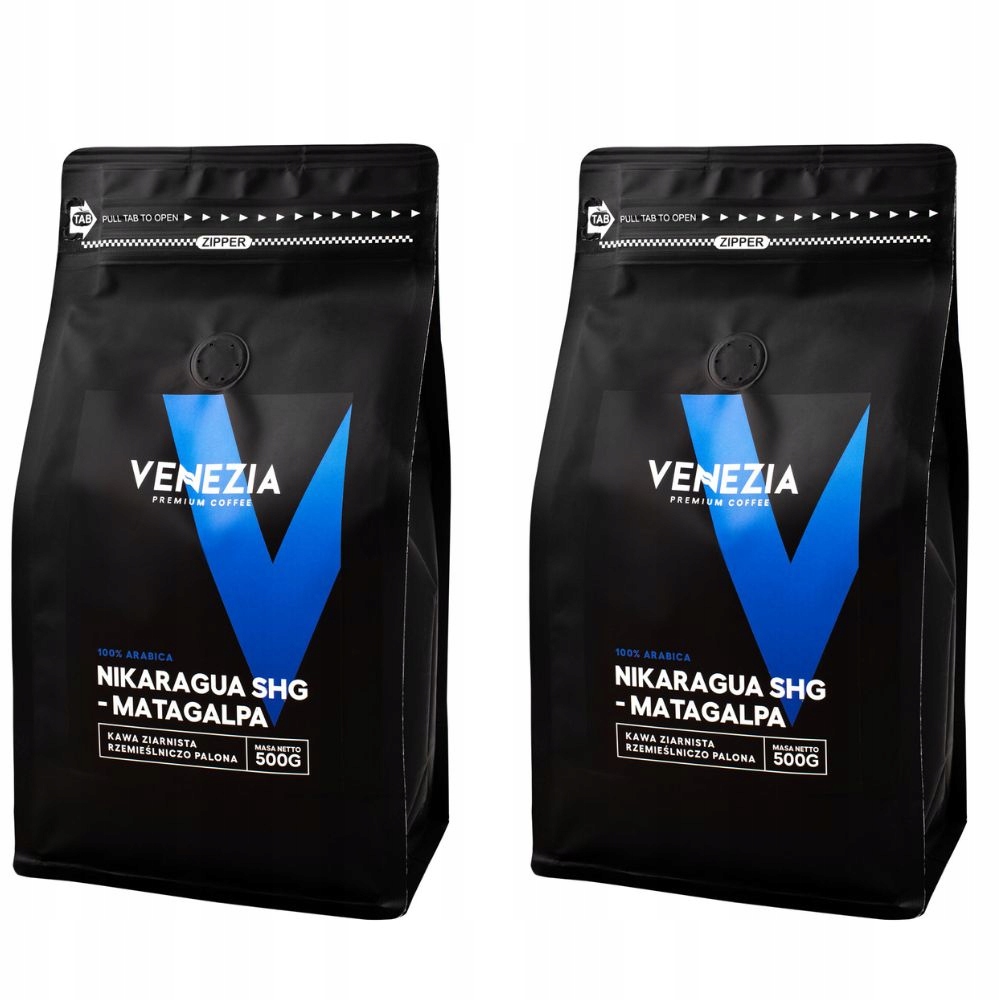 Levně Káva zrnková Venezia Nikaragua Shg Matagalpa 100% arabica 2x500 g 1 kg