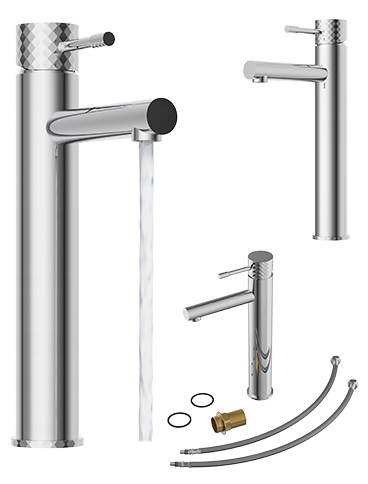 Umývadlová batéria Glami jednopáková, vysoká, stojaca do kúpeľne, chróm