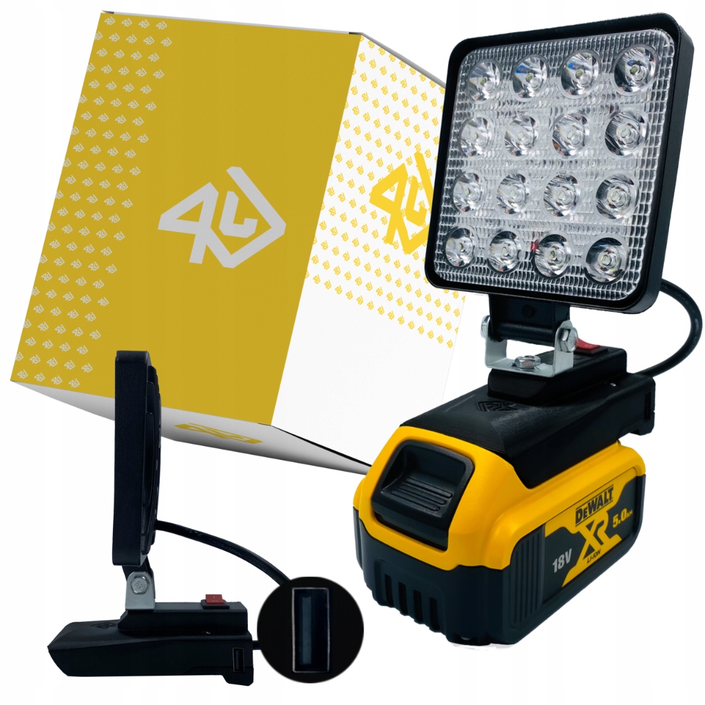 

Lampa Robocza Do Dewalt Halogen Lampka 18V Usb