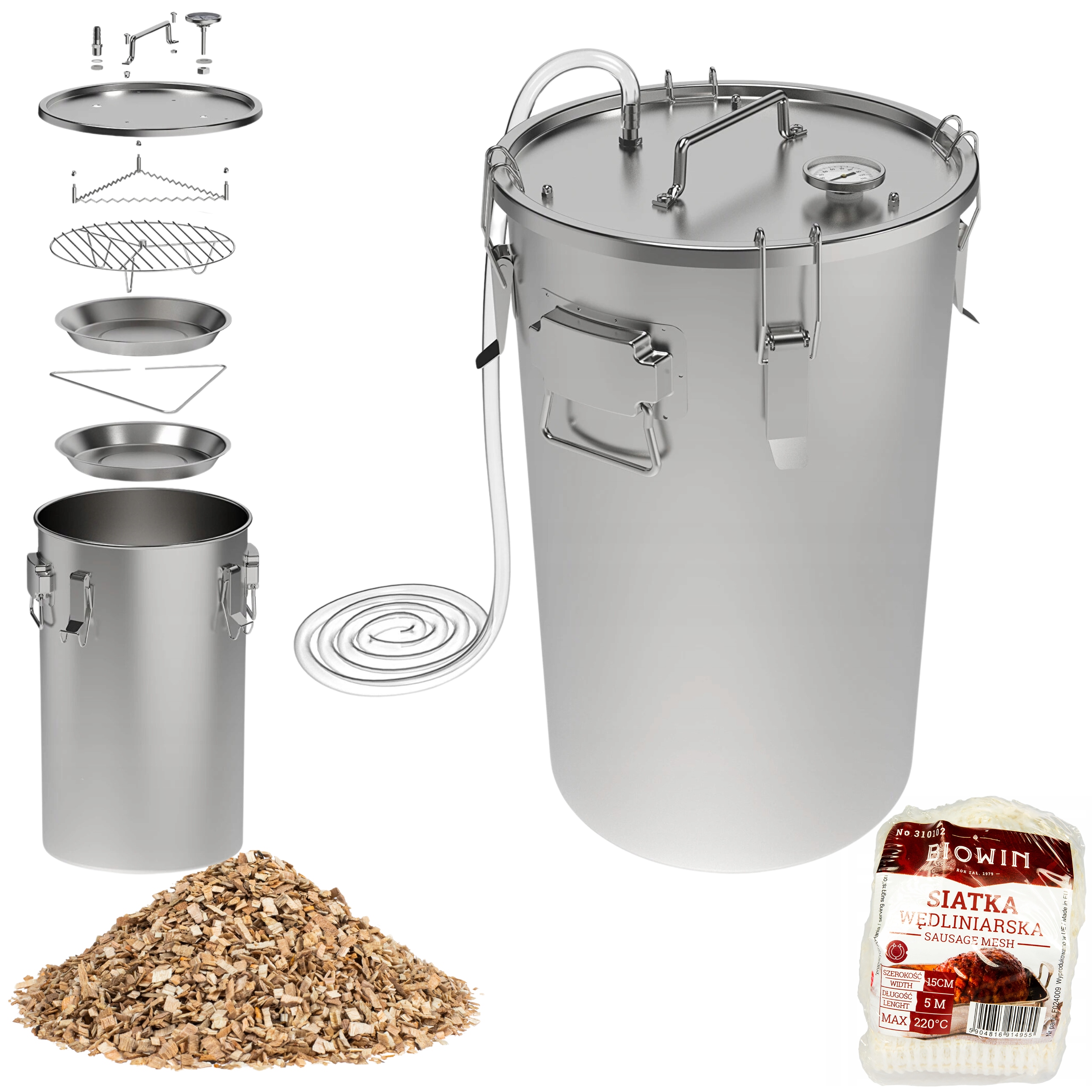 Domácí Udírna Zahradní Velká Udírna Na 8 Kg Masa Sada+štěpky+síťka