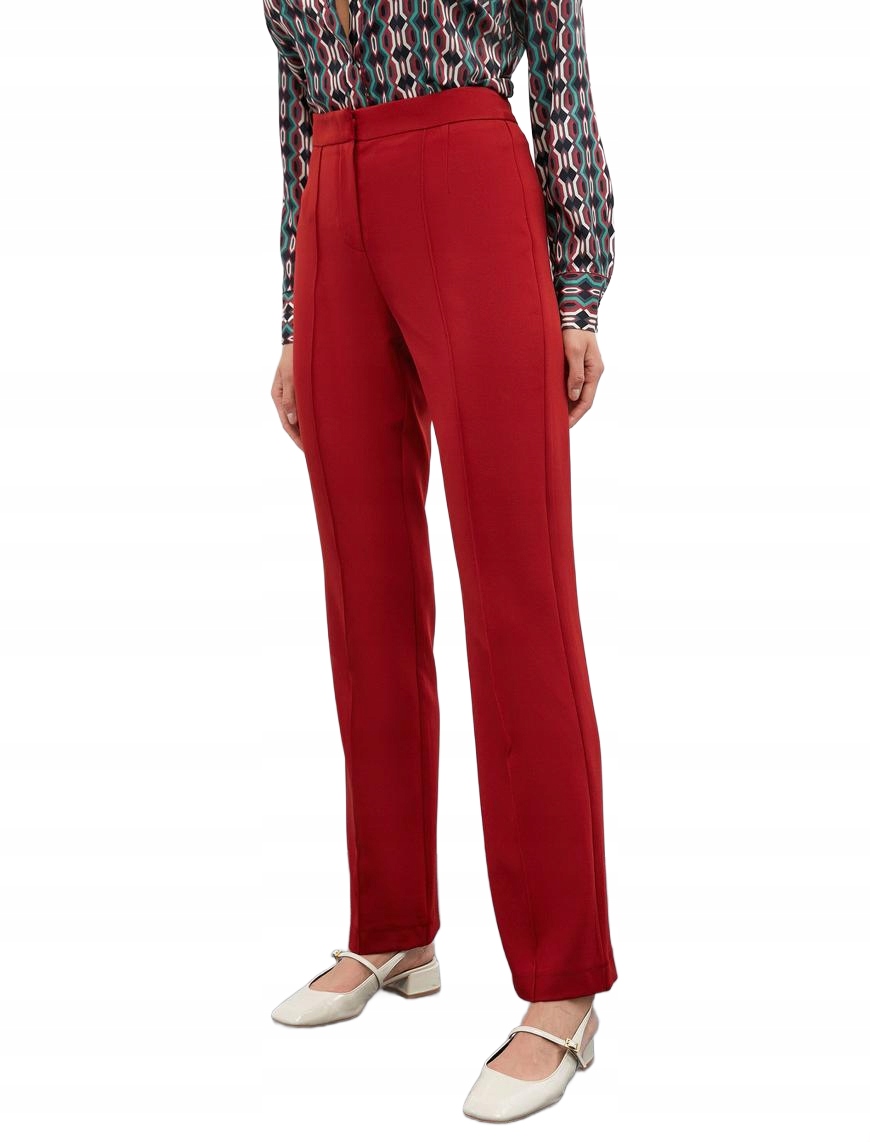 Koton Vínové Elegantní Kalhoty Jednoduché Vysoké 40 6FA