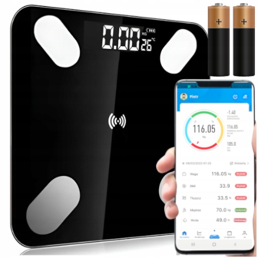 

Waga Łazienkowa Analityczna Slim 180KG Smart+ 17w1
