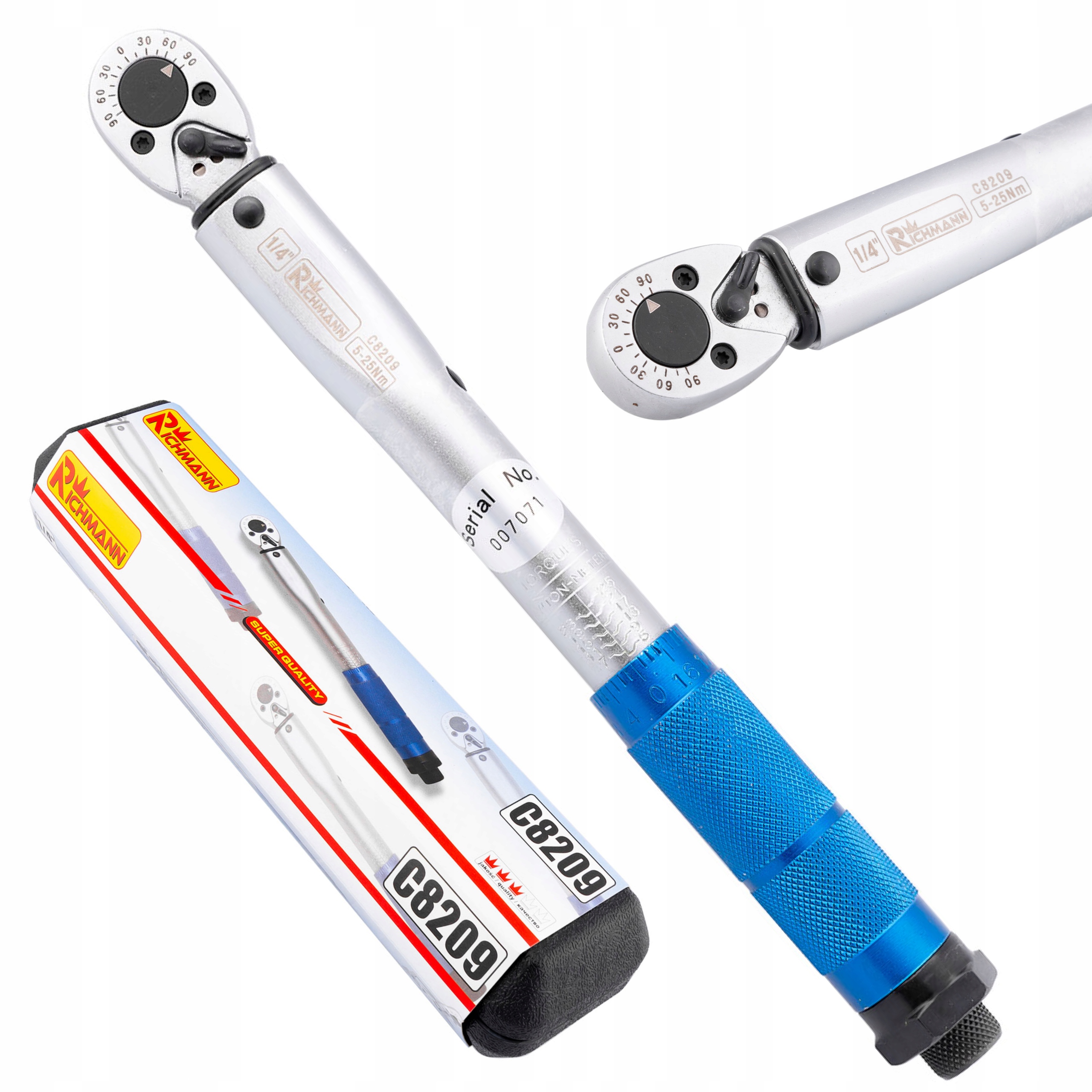 

Klucz Dynamometryczny 1/4" 5-25Nm Certyfikat