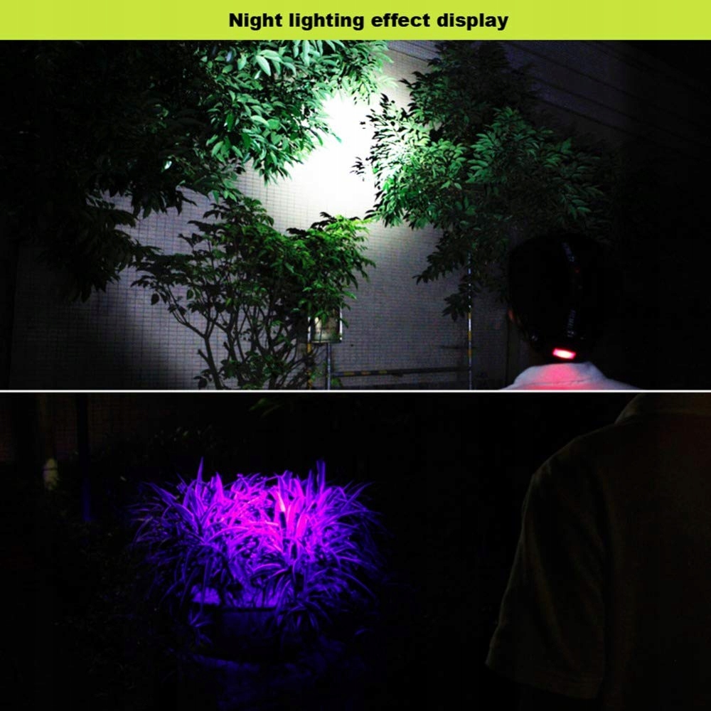 WESLITE Latarka Czołowa UV Ładowalna Do Nocnego Wędkowania i Skorpionów — miniatura 7