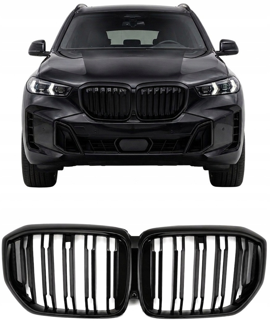 Grill Atrapa Ledviny Bmw X5 G05 LCI Lifting Černý Lesk Dvojité Příčky