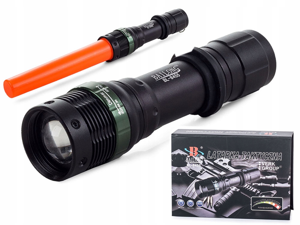 

Bailong Latarka Taktyczna Zoom Dioda Cree XML-T6