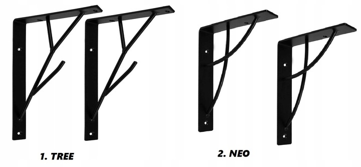 PÓŁKA ŚCIENNA W STYLU LOFT 52cm ANTRACYT podpórka Kolor mebla antracyt