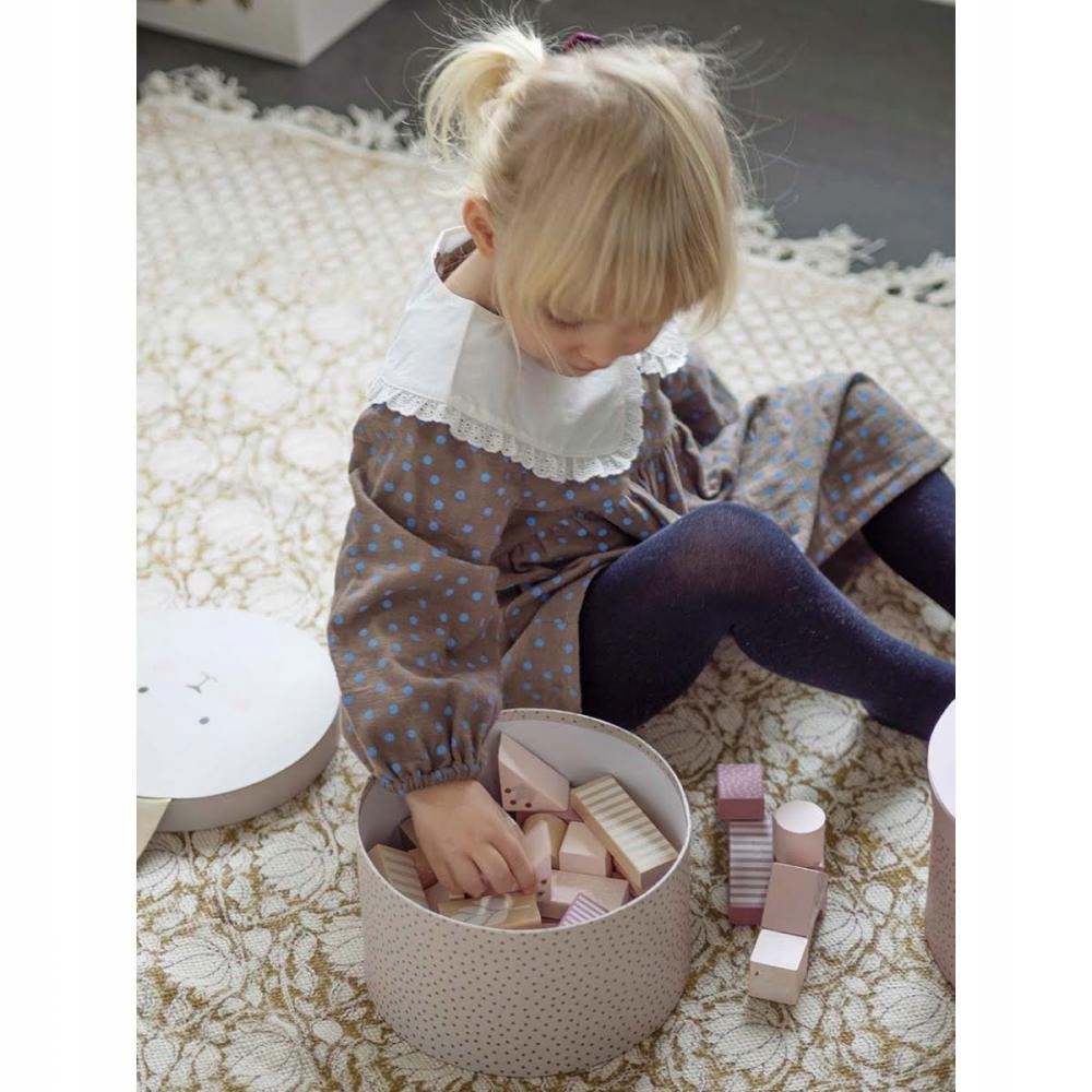 JABADABADO DREWNIANE KLOCKI 50 SZT. W PUDEŁKU RÓŻ Marka JaBaDaBaDo