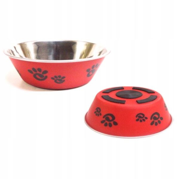 

Yarro miska metalowa na gumie łapka 14,5cm czerwon