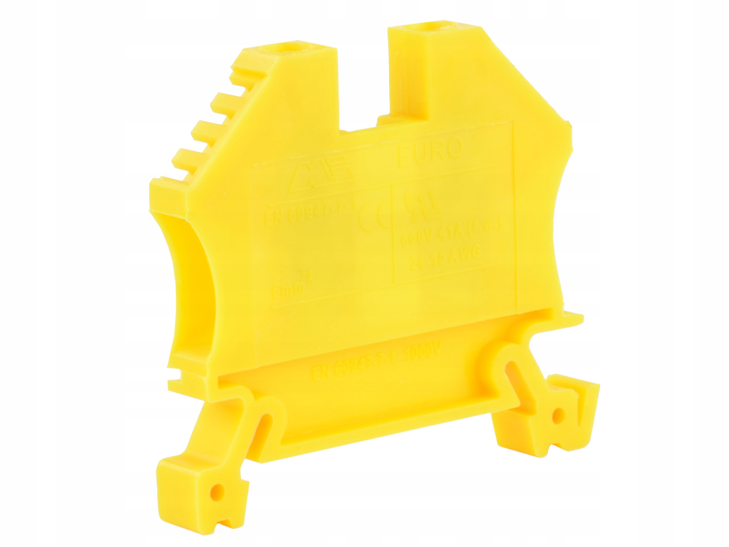 Złączka szynowa ZUG na szynę TH35 2,5 żółta Rodzaj szynowe