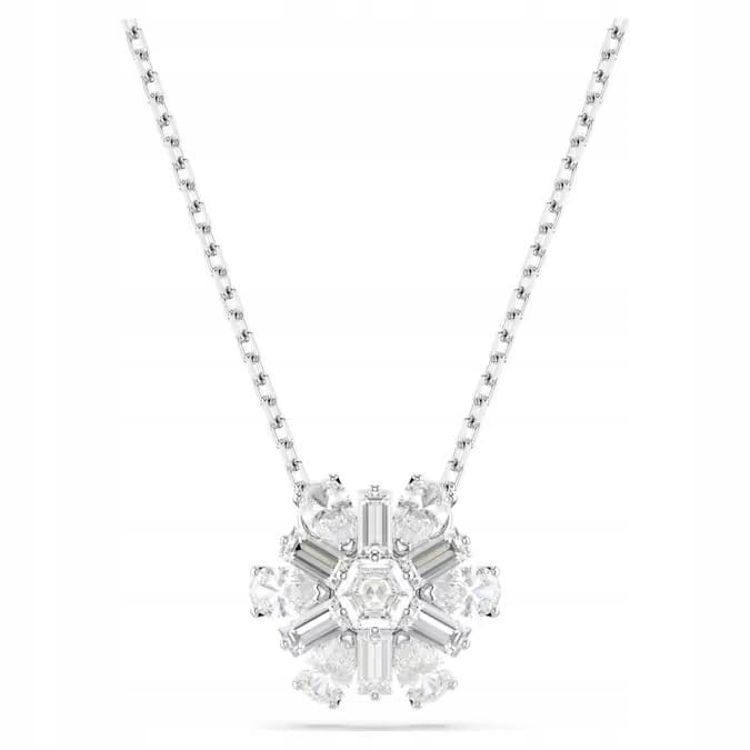 Náhrdelník Swarovski Idyllia Sněhová vločka křišťál ocel rhodiovaná, nastavitelný