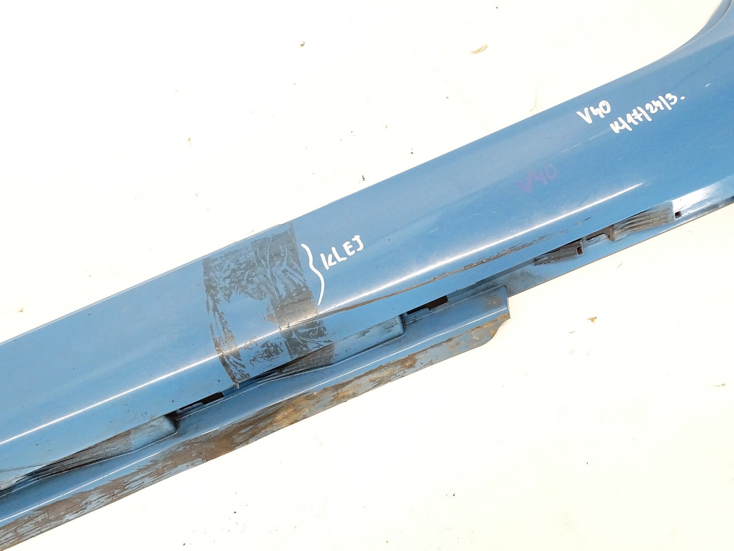 moulding cap threshold left VOLVO V40 II R-design REBEL BLUE