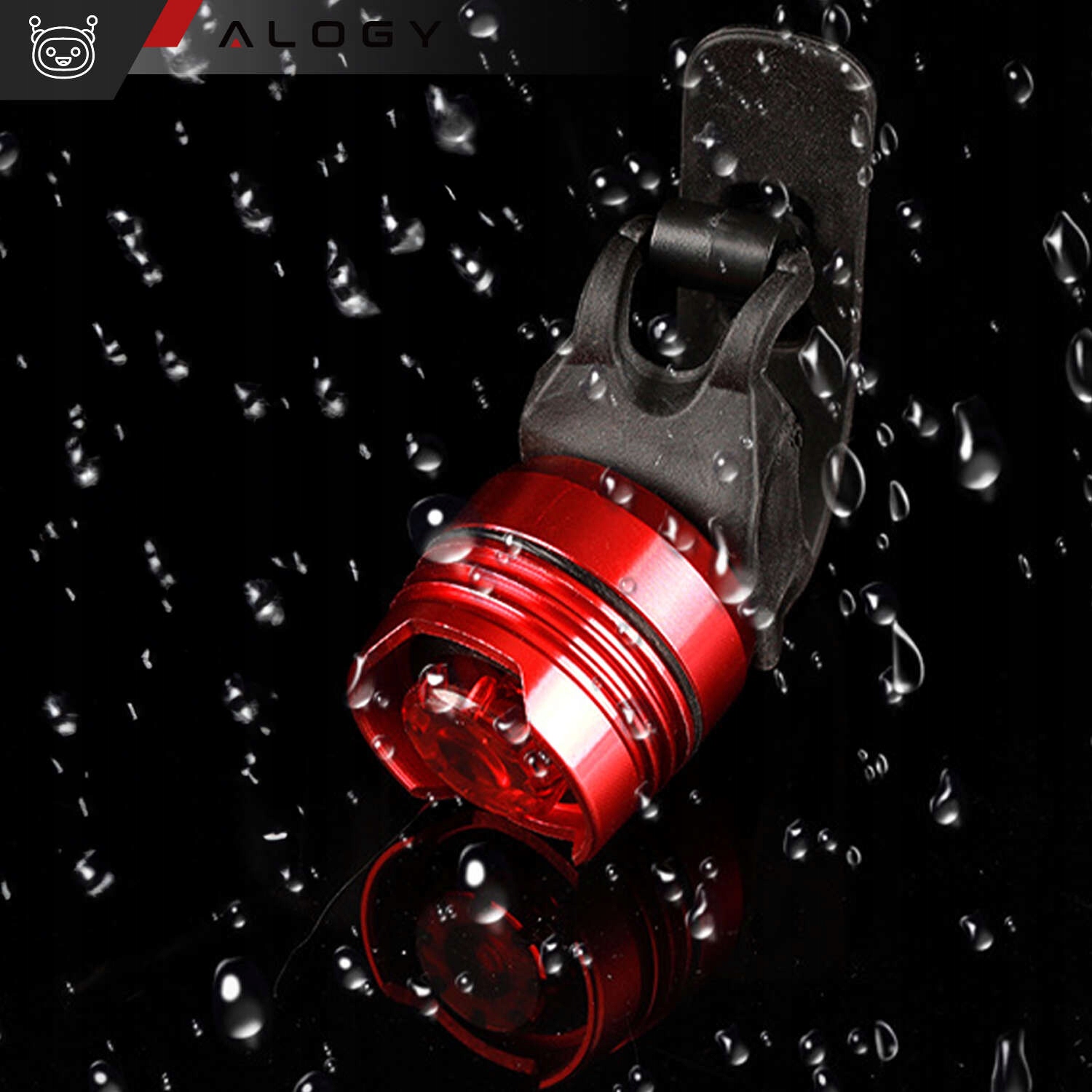 Zestaw 2 lampek rowerowych Lampka LED Rowerowa na Rower tył Światełko tylne Model Lampa tylna na rower czerwona