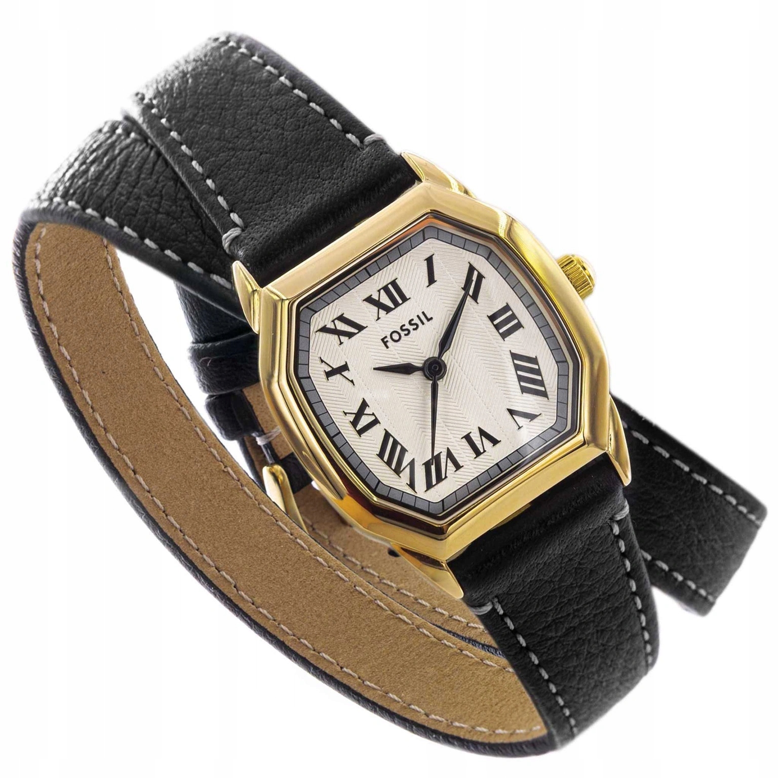 Dámské Hodinky Fossil ES5404 Harlow Černé S Elegantním Retro Řemínkem