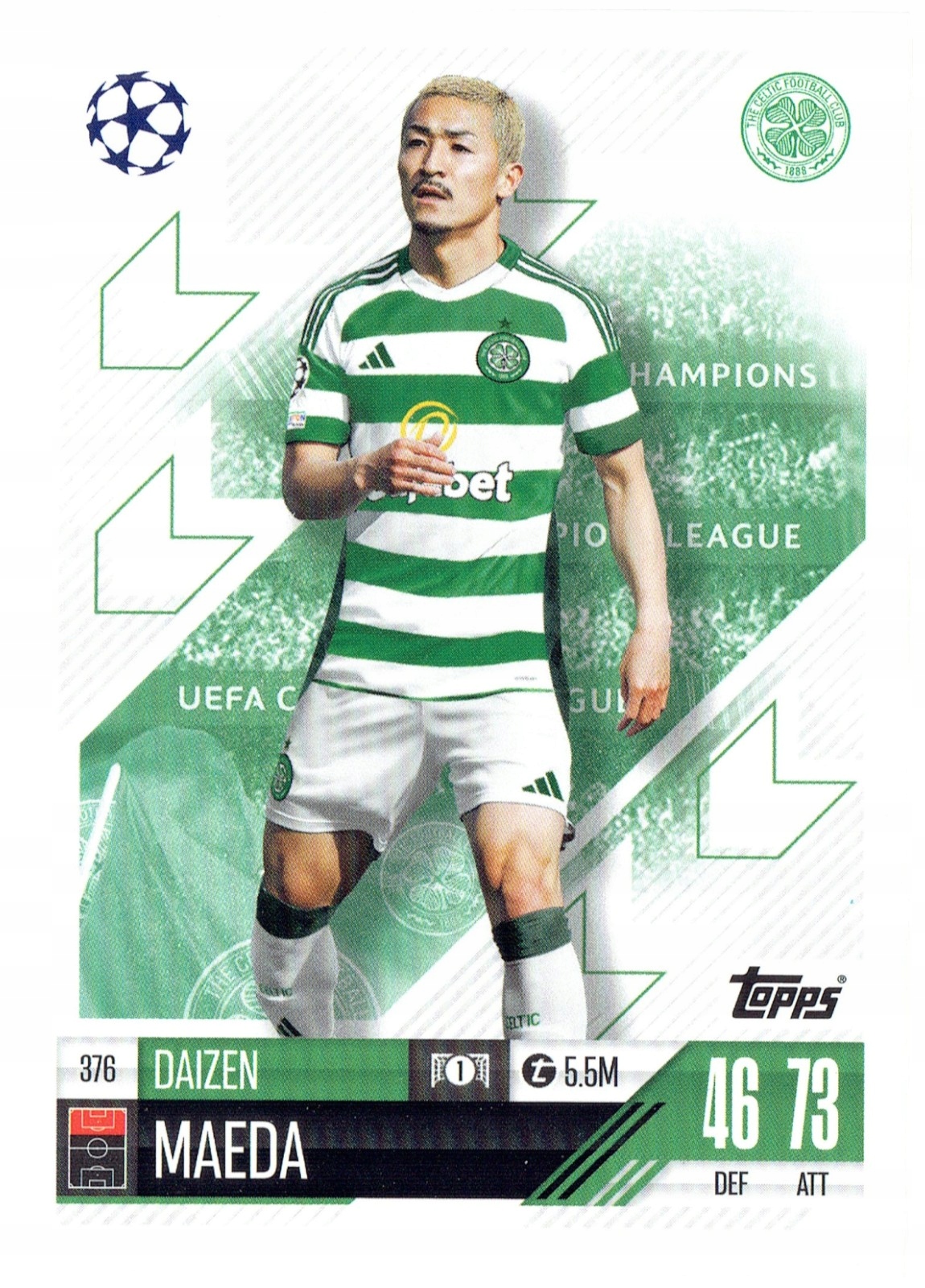 Topps Match Attax 2024-2025 Base Card 376 Daizen Maeda Celtic