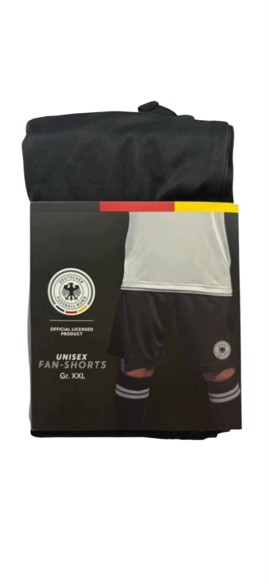 Spodenki sportowe unisex Kibica Reprezentacji Niemiec czarne R: XXL