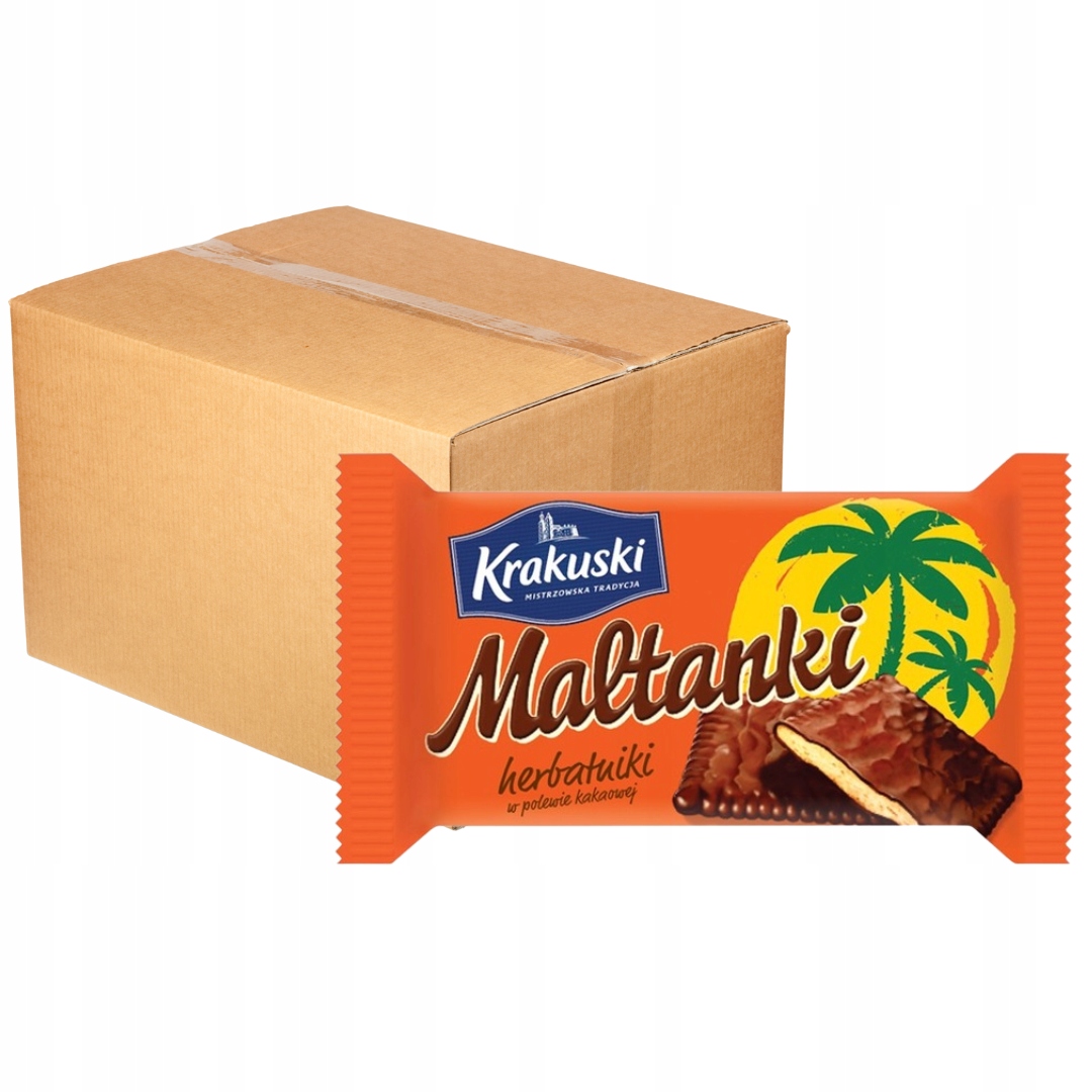 Levně Krakuski Maltanky Sušenky v kakaové polevě 80 g x 56 kusů