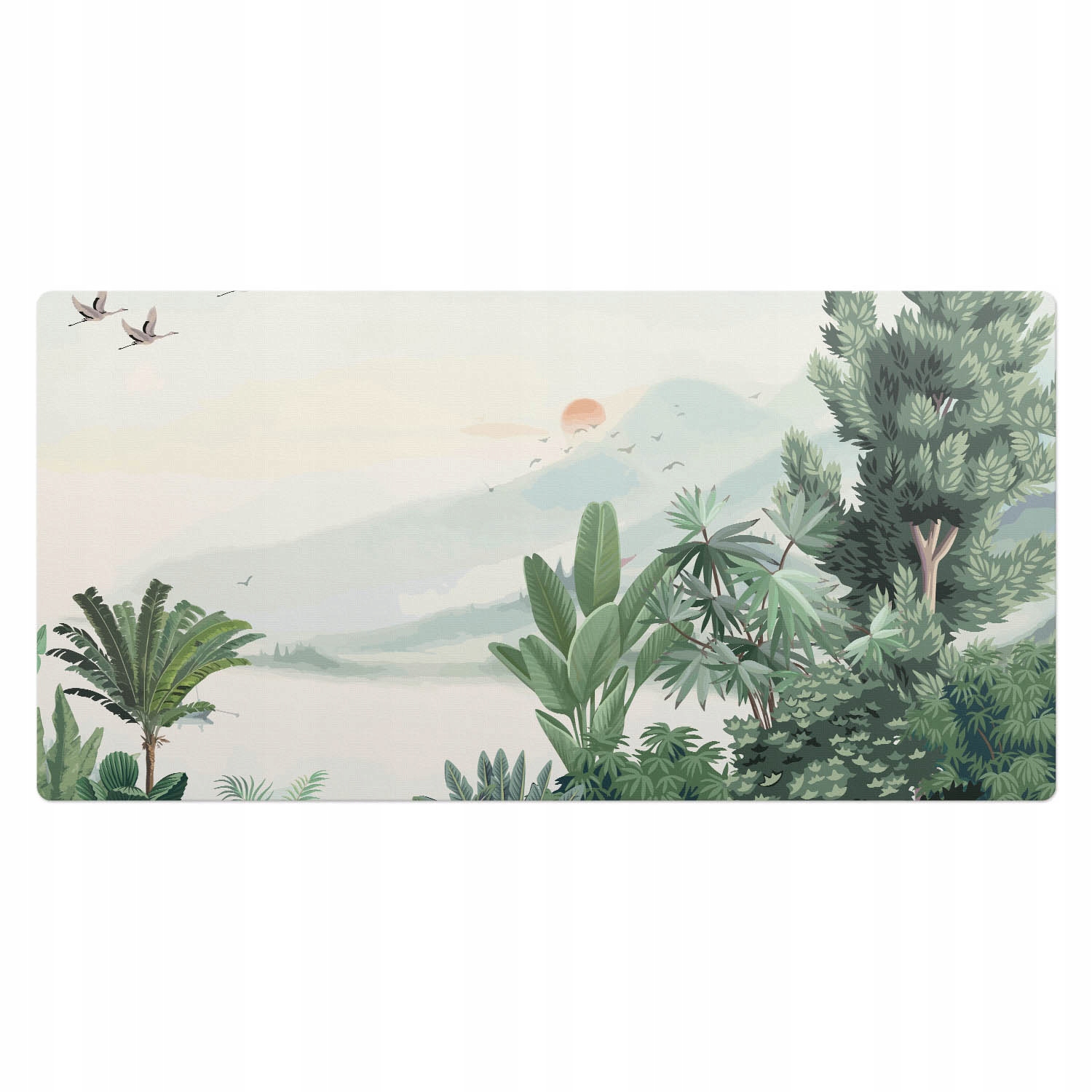 Protiskluzová herní podložka pod myš Exotická scenérie 100 x 50 cm