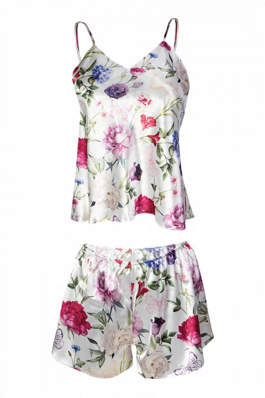 

piżama damska Dkaren Flowers w1 satyna - S