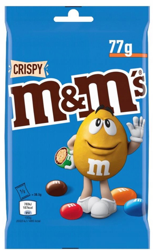 M&M's Crispy Cukierki w mlecznej czekoladzie z kruchym wnętrzem 77 g