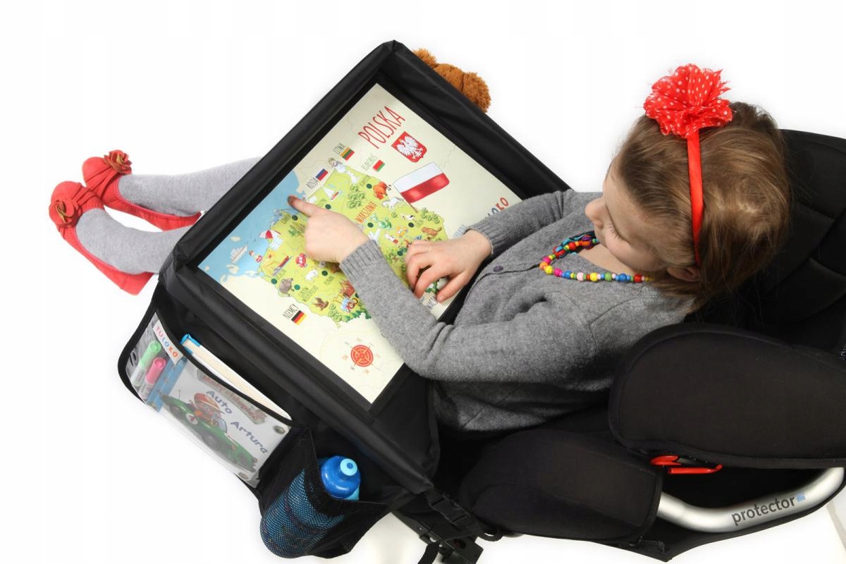 STOLIK STOLICZEK SAMOCHODOWY DLA DZIECKA TULOKO - KOMFORT PODRÓŻY Szerokość produktu 45 cm