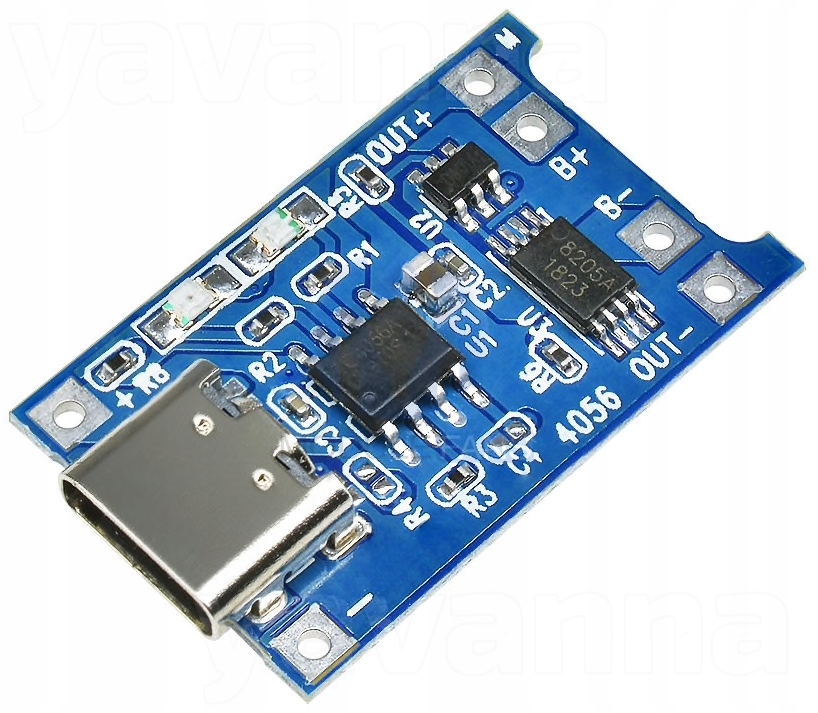 

Ładowarka na TP4056 Usb-c Li-Ion, zabezp.