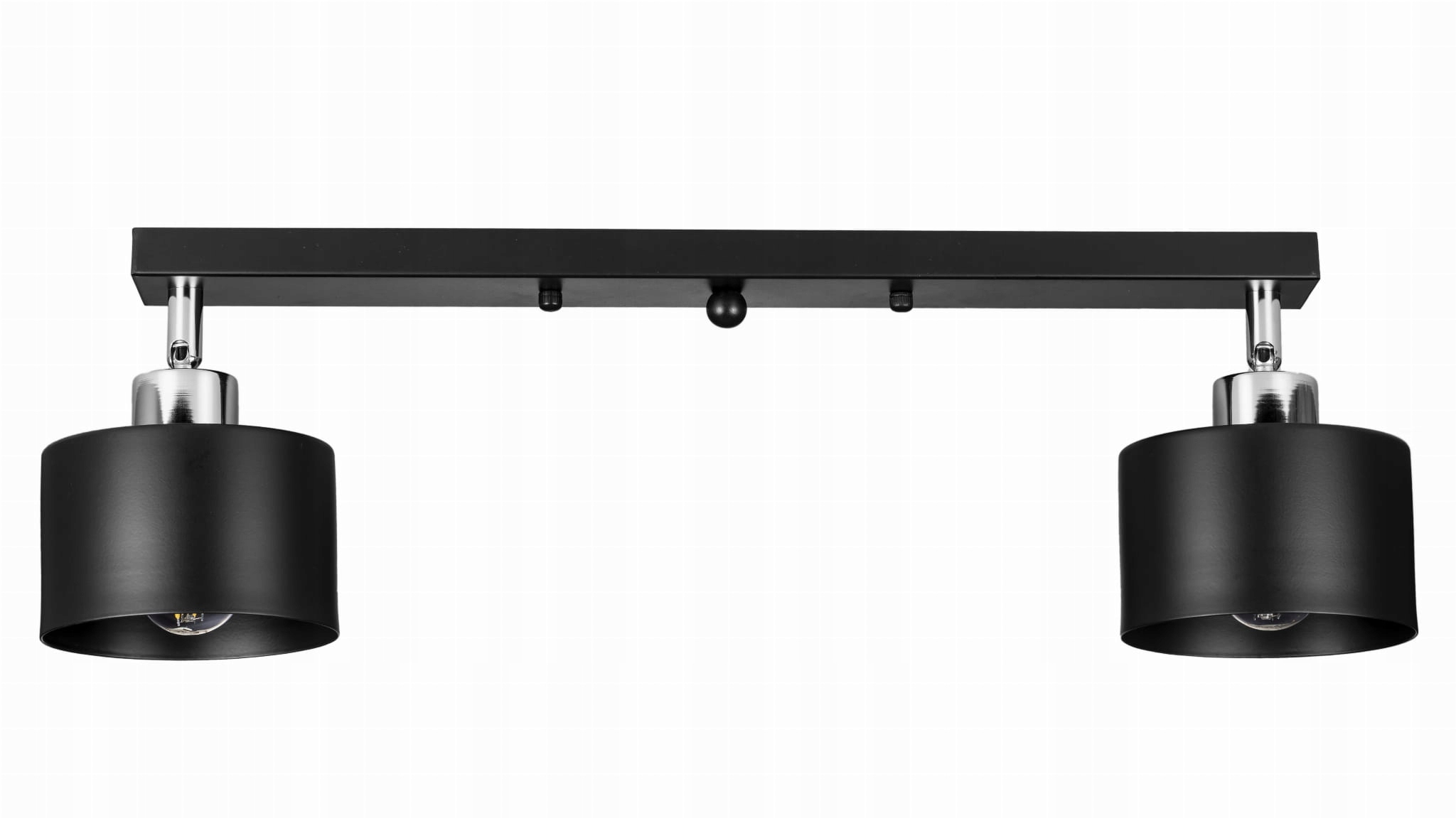 

Lampa sufitowa listwa czarna podwójna metalowa